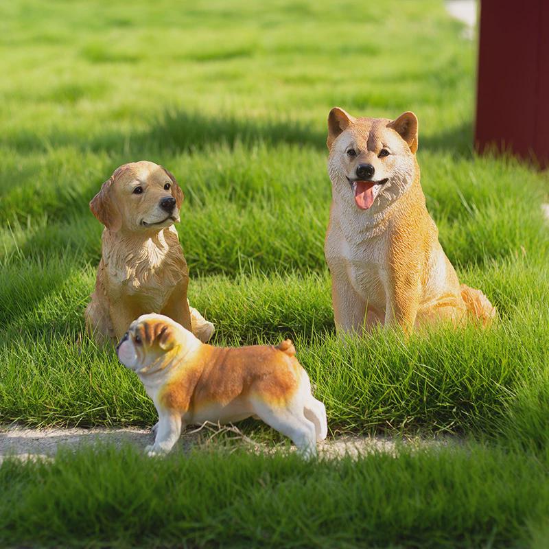 仿真狗摆件 柴犬秋田犬模型户外别墅客厅花园庭院阳台装饰品布置