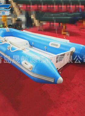 船外机防汛应急船rib330b皮划艇配玻璃钢钓鱼路亚充气船便携折叠