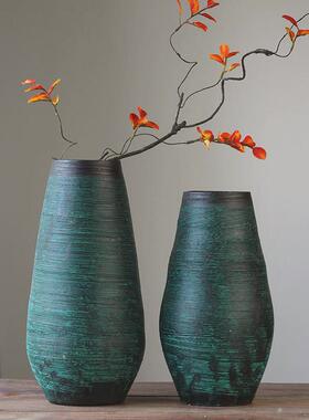 仿真杜鹃花假花绢花树枝造型家居装饰中式禅意陶瓷花瓶摆放花艺