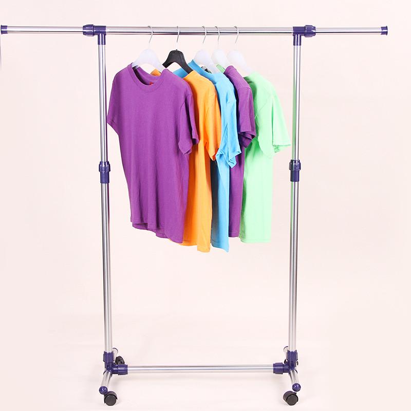 热销移动单杆落地式晾衣架阳台户外晾晒架可不锈钢可升降可伸缩晾