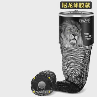 大物黑坑专用鱼护网兜加厚不锈钢圈大力马编织尼龙速干防挂渔护网