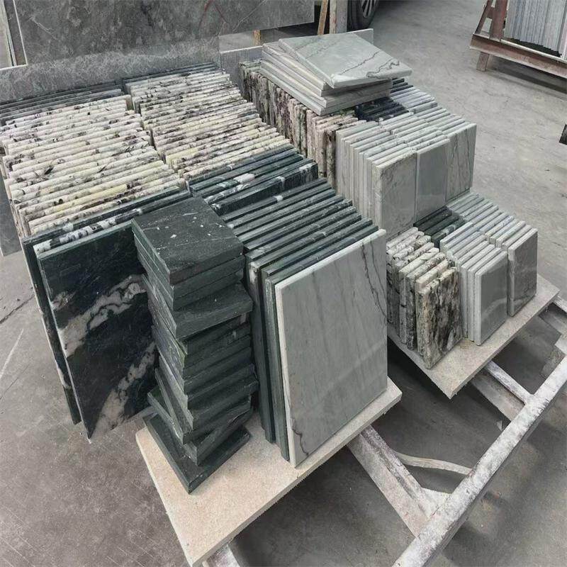 天然奢石样品工程大理石材透光轻奢材质打样洞石水刀拼花定制