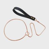 Meianju宠物狗一体牵引链旋转扣牵引绳比赛级P链纠正爆冲控制链