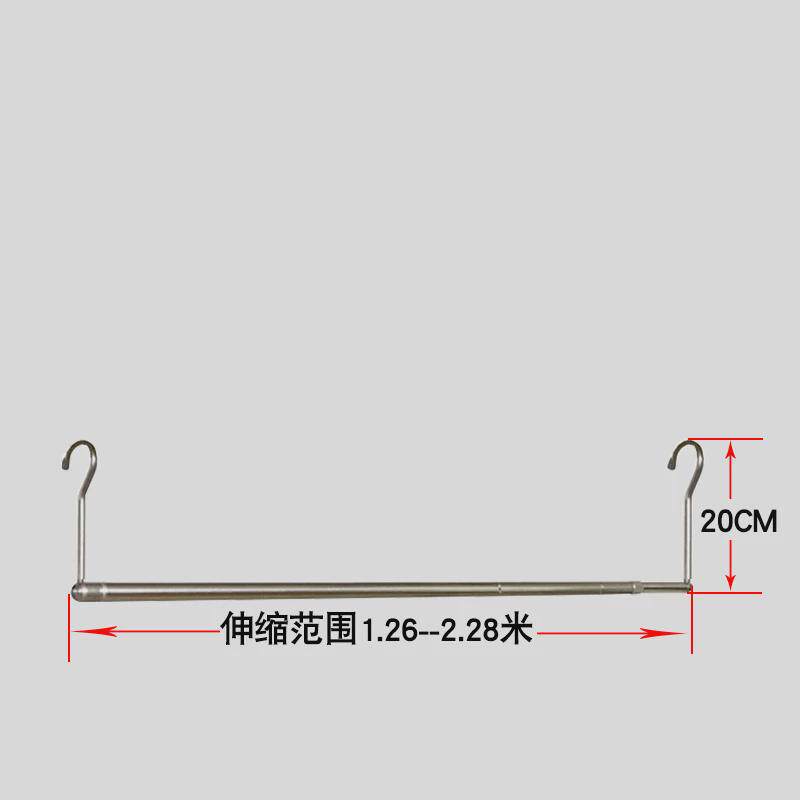晾衣杆阳台外晒防盗网凉衣架家用晒衣杆免晾被子被架打孔伸缩