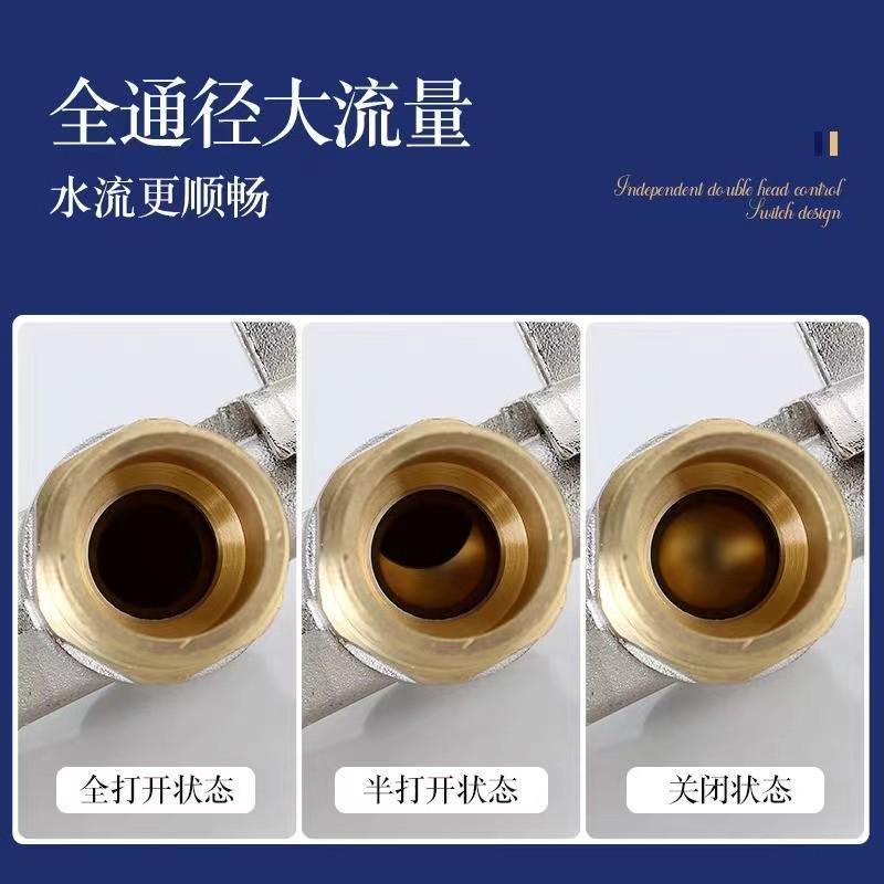 角阀全铜大流量球芯全开冷热开关4分6分燃气热水器专用三角阀球阀