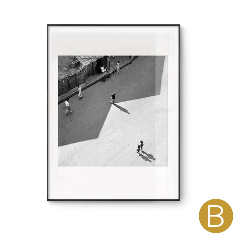 何藩摄影黑白装饰画人物街拍怀旧复古个性客厅组合照片墙照片挂画