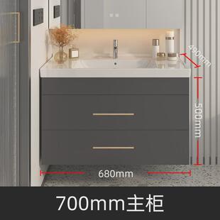 陶瓷一体洗漱台304不锈钢浴室柜组合洗手台盆柜卫生间洗脸池盆厂