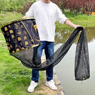 新款涂胶加厚黑坑耐用黑金不锈钢圈结实护黑坑鱼护涂胶88股大力马