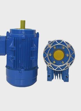 铝合金电机配涡轮RV减速机YS7124/8024B5B14立式三相异步电机现货