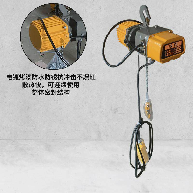 125kg链条式环链电动葫芦起重倒链电葫芦便携式提升机小吊机