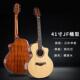 41寸单板吉他guitar亮光擦色吉他40寸民谣木吉他jita面单无标无牌