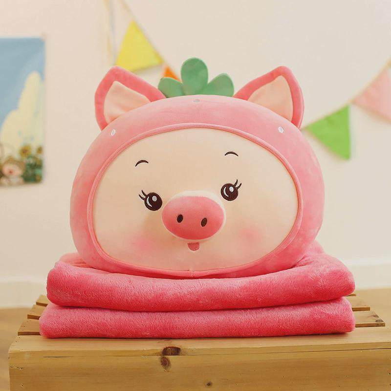 a947抱枕被子两用二合一四季通用折叠子靠枕冬季办公室午睡毯车用