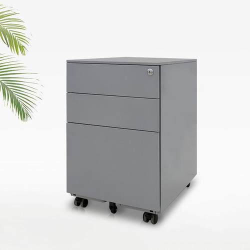 办公室活动柜桌底文件柜资料档案柜桌下单个小储物柜子矮柜抽屉柜