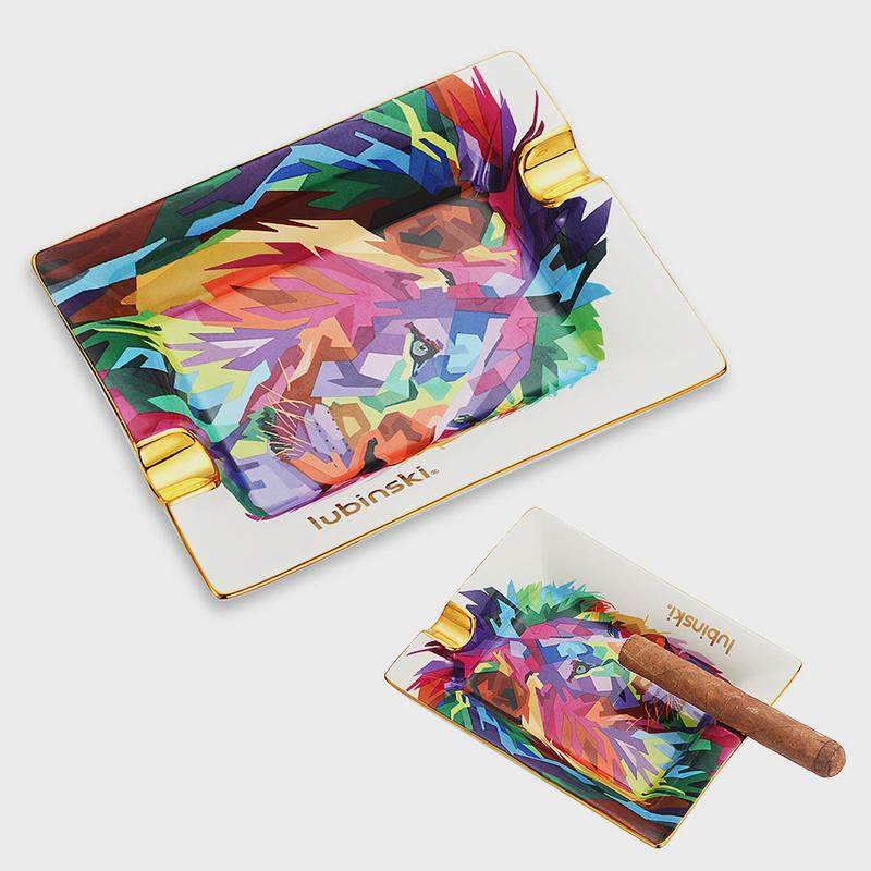 GALINER陶瓷雪茄烟灰缸欧式彩绘创意雪茄缸双槽便携式雪茄烟缸,节庆用品/礼品,时尚烟灰缸,淘宝优惠券,粉丝福利购,淘宝优惠卷