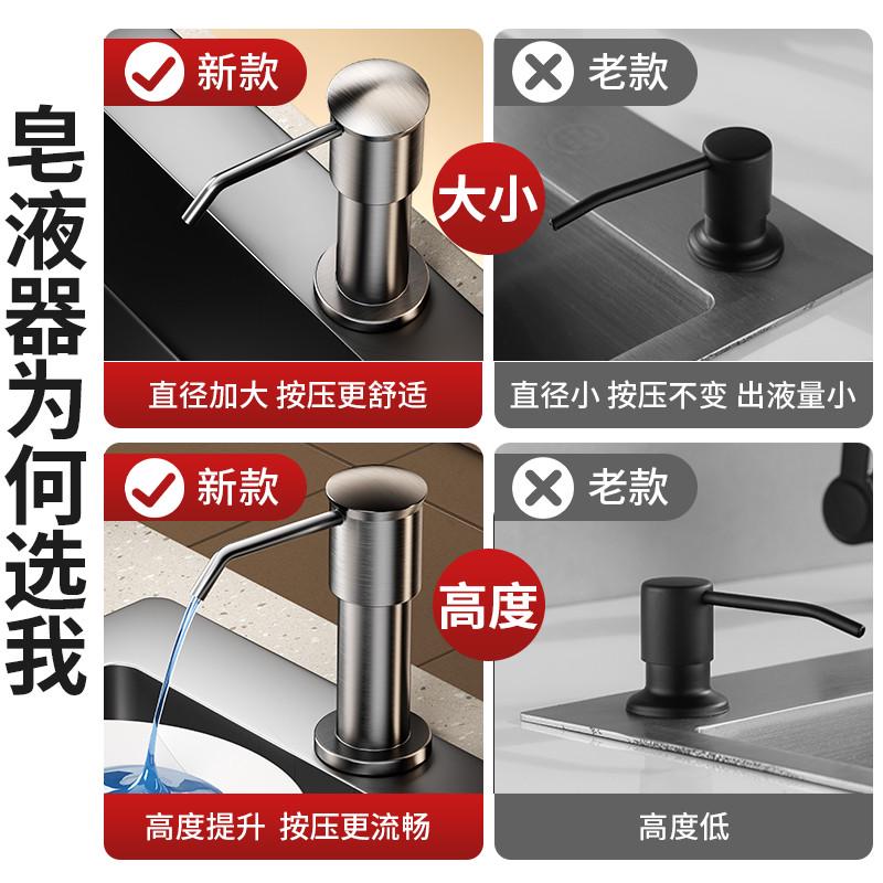 304不锈钢皂液延长管洗洁精水槽按压器厨房用压取神器洗碗槽菜盆