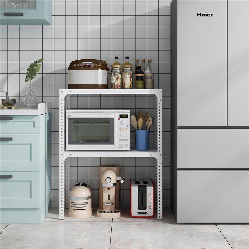 6E3X两层小货架厨房微波炉置物架落地角钢角铁家用展示架简易简约,商业/办公家具,仓储货架,淘宝优惠券,粉丝福利购,淘宝优惠卷