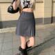 大码 假口袋设计感女小个子显瘦韩版 a字百褶裙