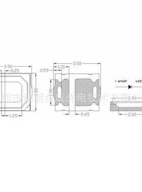 加工灯珠2835led贴片定制6v9v18v36v红绿蓝青橙紫冰蓝琥珀金黄光