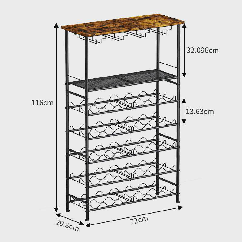 红酒置物架简约铁艺红酒展示架酒架七层酒瓶高脚杯悬挂架葡萄酒