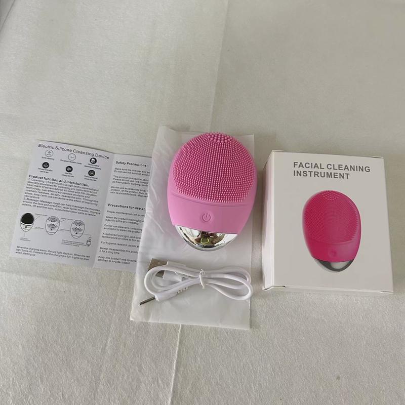 电动洁面仪硅胶洗脸仪脸部毛孔清洁器洗脸刷洗脸神器跨境英文女士
