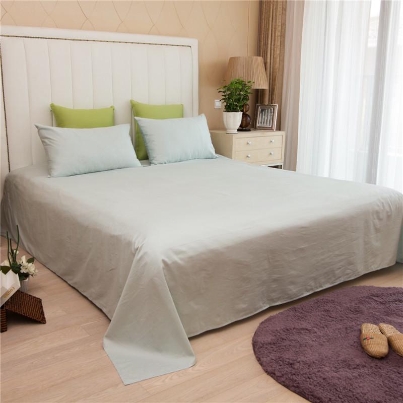 jih3床盖素色纯色批发60支单人双人睡单特大床单单件