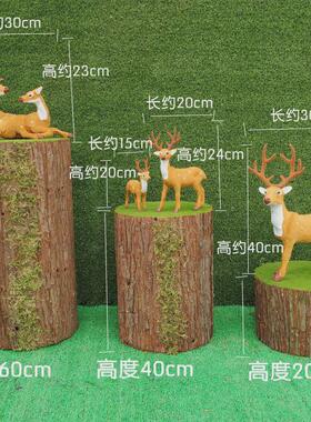 S588森系婚庆道具实木箱收纳框储物箱复古做旧木框摆件婚礼舞台装