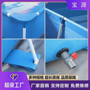 帆布水池pvc折叠移动儿童游泳池家用蓄水池支架庭院加厚宠物水池