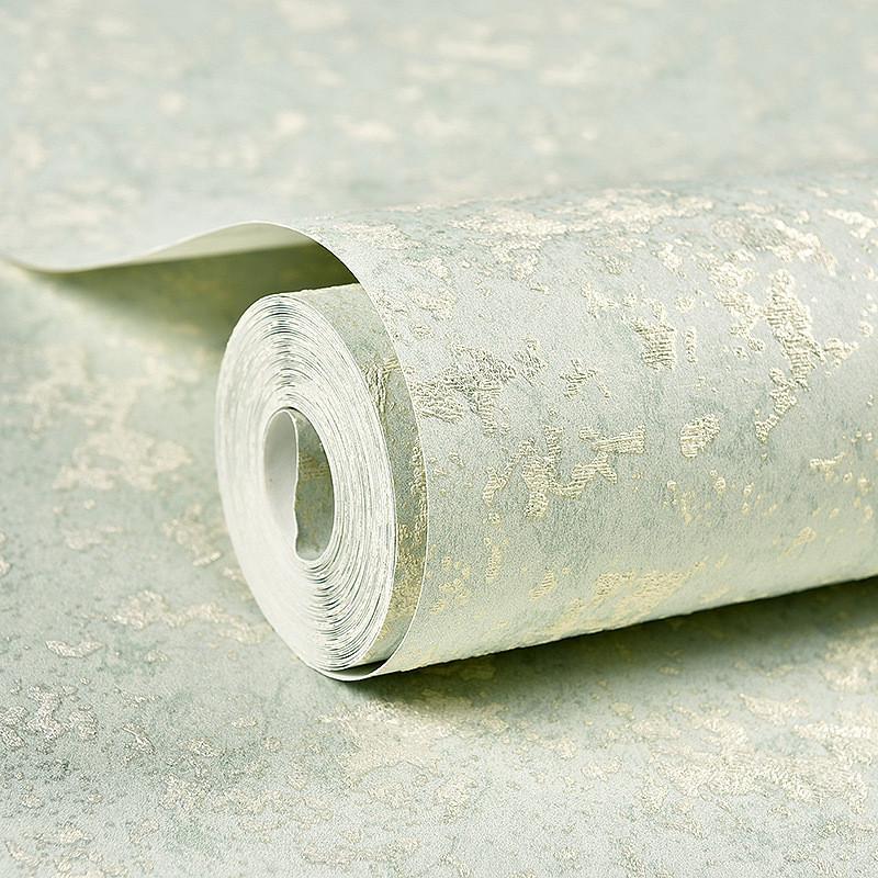 浅绿色壁纸现代简约3d硅藻泥纯色素色淡绿色非自粘无纺布墙纸