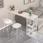 吧台靠墙桌子轻奢桌椅组合简约高脚桌北欧客厅家用沙发阳台长条桌