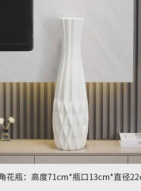 创意高摆件中式花瓶大号客厅干花插花陶瓷简约落地水培插花器