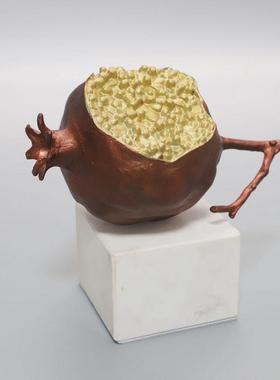 装饰金属石榴摆件家居饰品现代会所样板房设计师软装