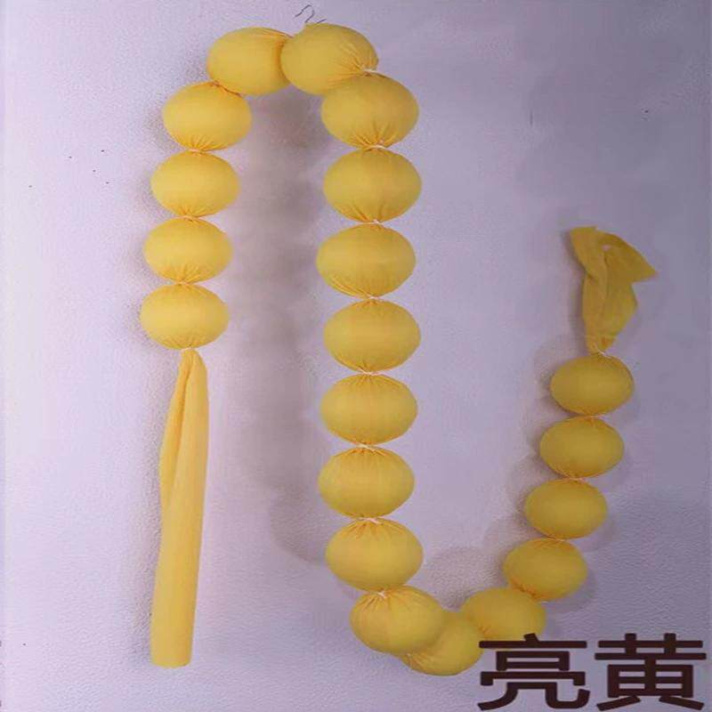 新玫球串圆球轻奢时尚布艺红婚礼南洋风吊顶弹力布kt背景道具装饰