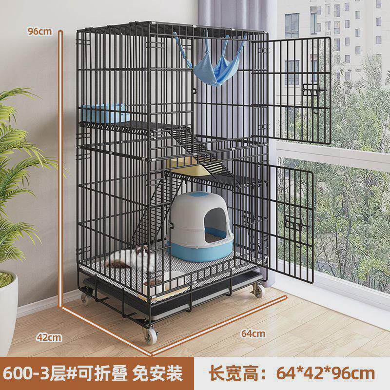 缘亿猫笼子家用超大自由空间猫厕所一体猫屋猫舍城堡猫窝室内别墅