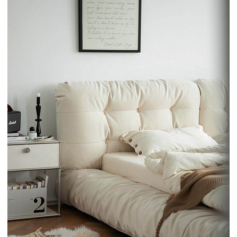 芝兰 可拆洗科技布朵床头靠垫 奶油风榻榻米软包靠背沙发大靠枕,居家布艺,床头靠垫,淘宝优惠券,粉丝福利购,淘宝优惠卷