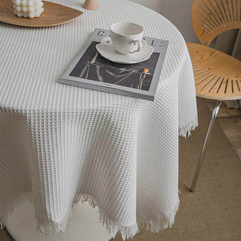 蕾丝长方形桌布白色圆桌复古茶几餐桌盖布轻奢书桌台布正方形桌布