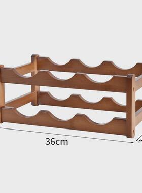 创意轻奢红酒架子展示架葡萄酒架桌面置物架摆件客厅实木酒柜家用