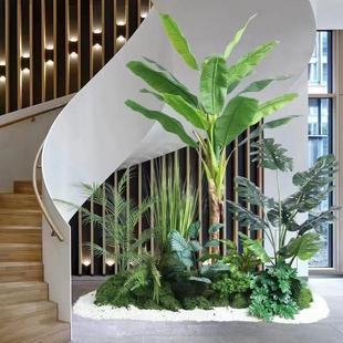 造景落地假绿植景观树 仿真植物芭蕉树室内摆件大型盆栽香蕉树软装