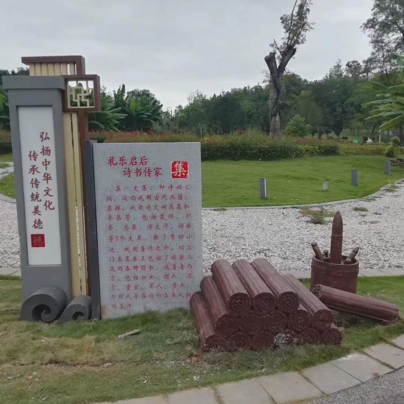 公园景区导视系统标识标牌导向牌定制仿木纹广告牌异形造型制作