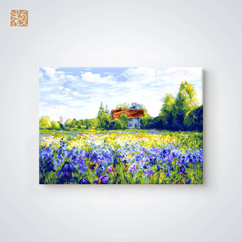 数人物大师diy数字油画批发手绘填色挂画直供风景画客厅装饰画