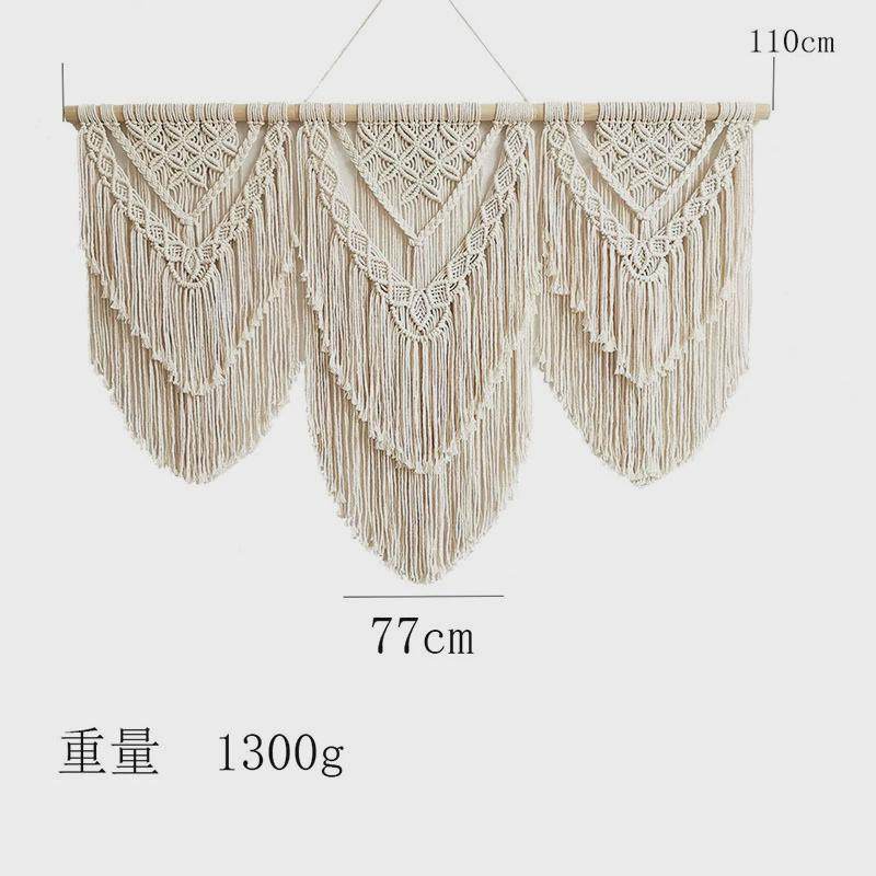 手工编织北欧花边流苏墙壁大挂毯棉绳挂饰壁挂简约装饰隔断门帘,家居饰品,壁饰,淘宝优惠券,粉丝福利购,淘宝优惠卷