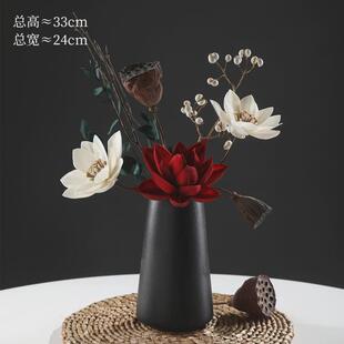 莲蓬干花真花摆件花束轻奢餐桌家居清新禅意装饰花