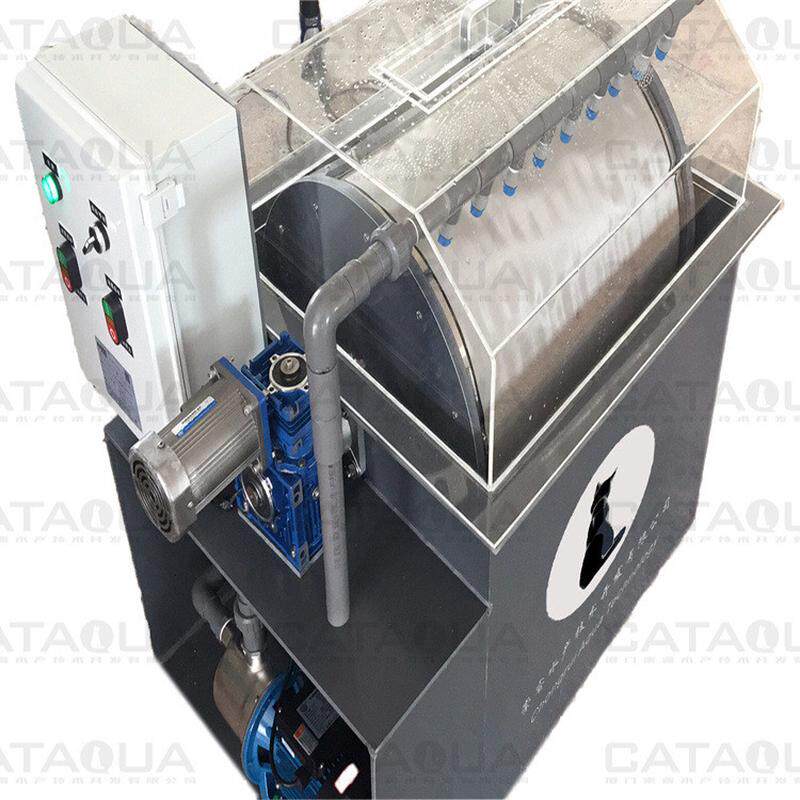 崇睿滚筒水微滤机水产养殖源转鼓尾水机械过滤器鱼虾自动微滤器