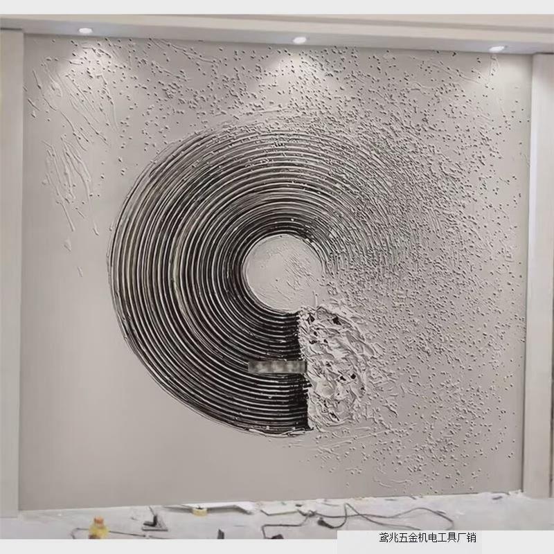 3d新款美发店墙纸收银台背景理发店墙布发廊壁纸美容简约轻奢壁画