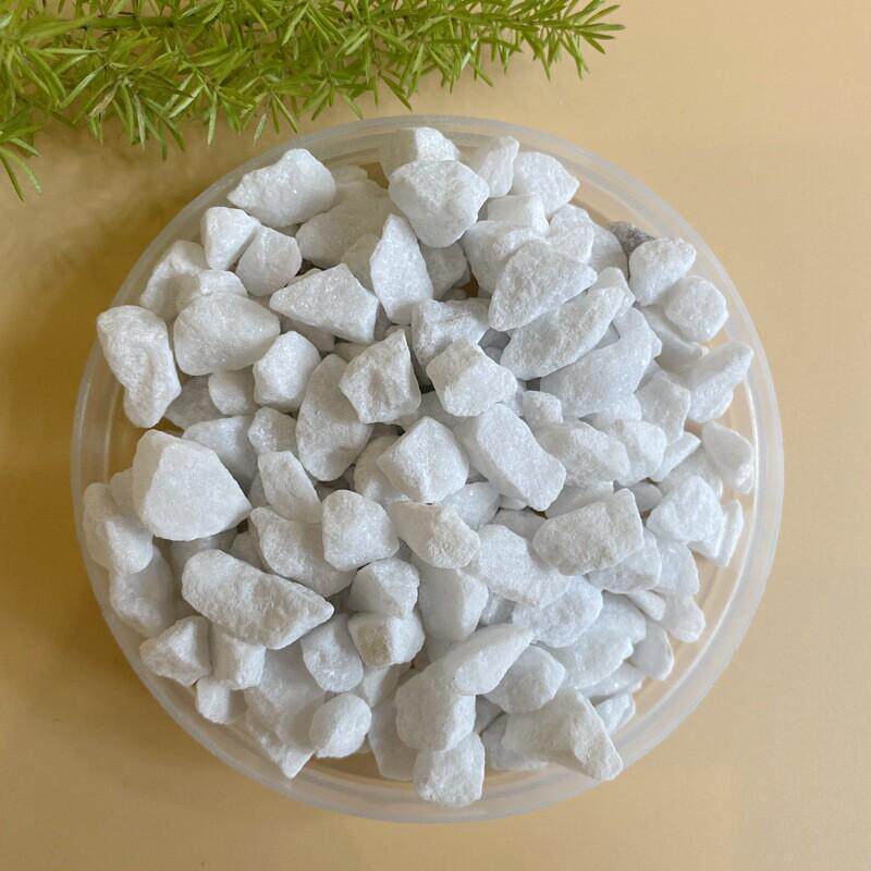 厂家直销白色砾石碎石白色白石子工程铺路园艺白石头