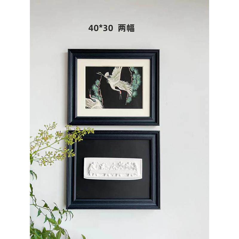 中古风小众个性装饰画石膏头像客厅餐厅书房挂画立体高级感diy画