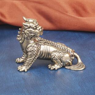 神兽谛听黄铜桌面摆件地藏王坐骑瑞兽铜雕摆饰文玩茶宠老铜器批发