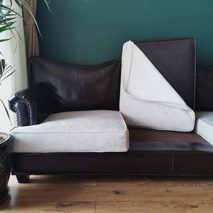 定做美式沙发套罩全包沙发坐垫海绵垫套防滑欧式皮沙发罩加厚布料