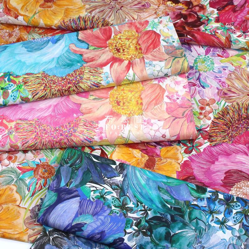 Tana lawn长纤棉布料 Marina Seaflower LIBERTY英国限定 大丽花