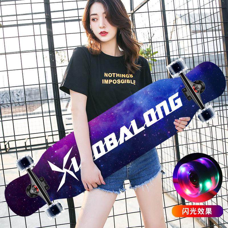 入门闪厂家直发夜光长板抖音时尚跳舞板dancing四轮滑板滑板光轮