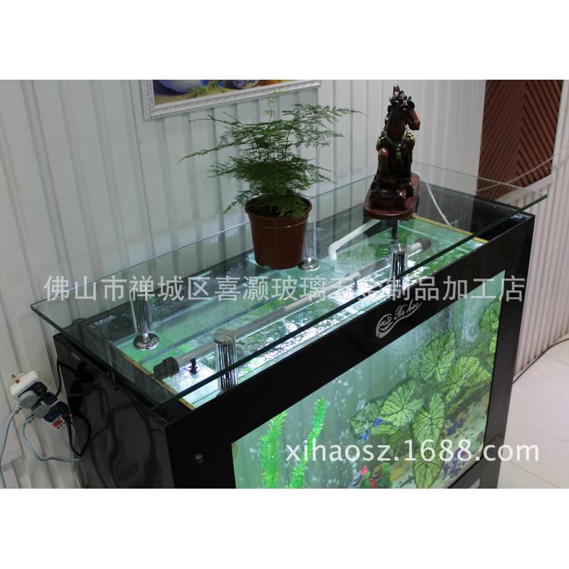 超白长方形大型屏风隔断生态鱼缸水族箱中型包邮玻璃底部过滤批发